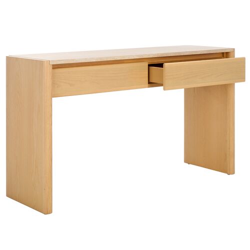 Bria Console Table, Natural/Travertine 6 Bria Console Table, Natural/Travertine
