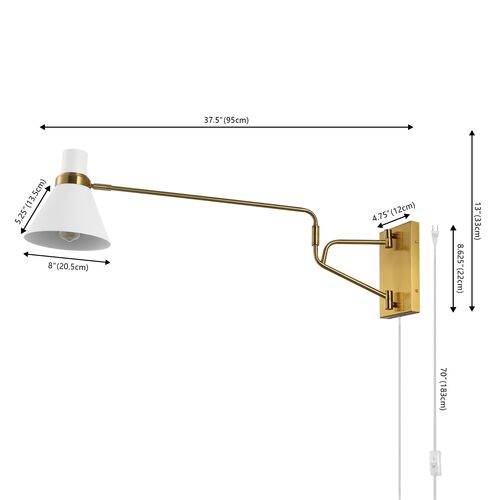 Enid 28" Plug-In Wall Sconce 7 Enid 28" Plug-In Wall Sconce