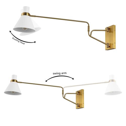 Enid 28" Plug-In Wall Sconce 8 Enid 28" Plug-In Wall Sconce