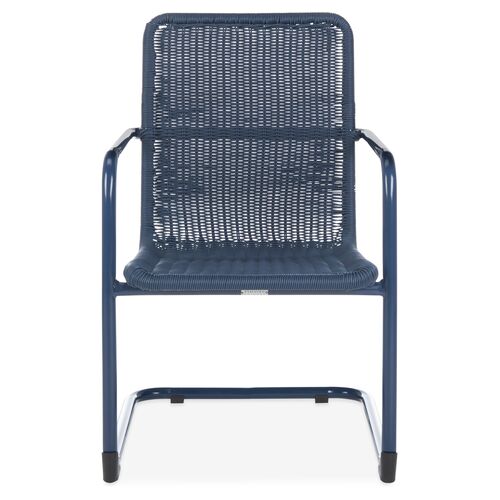 S/2 Outdoor Hutton Chairs, Navy 2 S/2 Outdoor Hutton Chairs, Navy