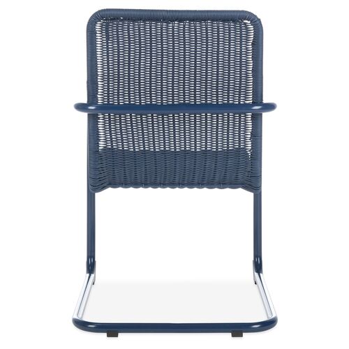 S/2 Outdoor Hutton Chairs, Navy 3 S/2 Outdoor Hutton Chairs, Navy