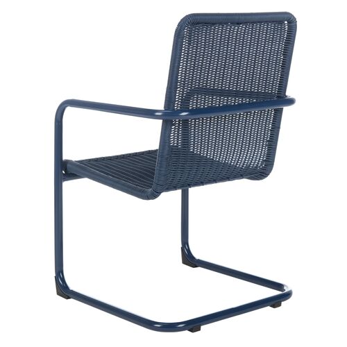 S/2 Outdoor Hutton Chairs, Navy 4 S/2 Outdoor Hutton Chairs, Navy