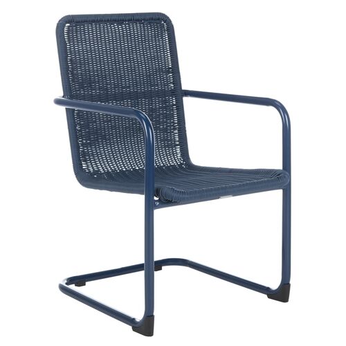 S/2 Outdoor Hutton Chairs, Navy 7 S/2 Outdoor Hutton Chairs, Navy