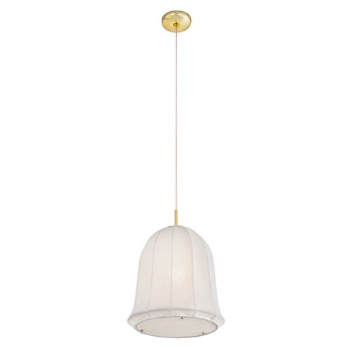 Arlisse Pendant, Aged Brass/White Cotton