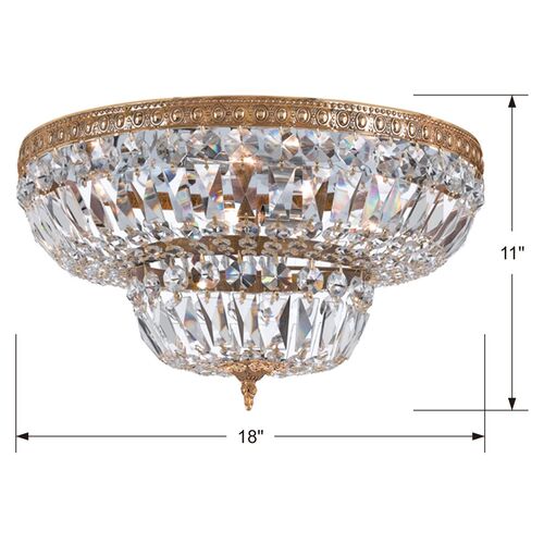 Richmond 4-Light Flush Mount, Brass 2 Richmond 4-Light Flush Mount, Brass