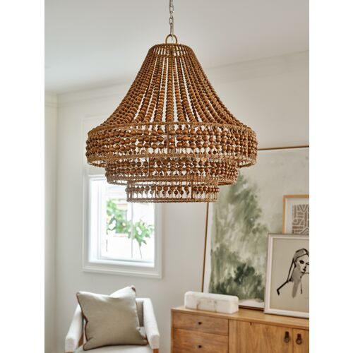Silas 6-Light Beaded Chandelier, Natural Jute 19 Silas 6-Light Beaded Chandelier, Natural Jute
