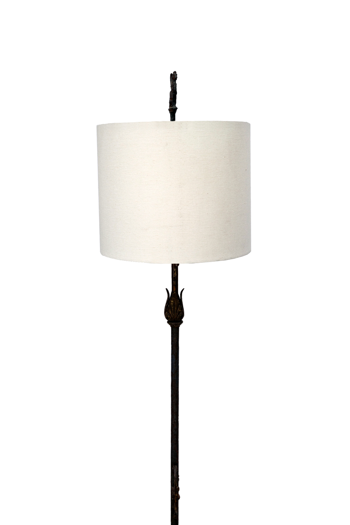 Art Noveau Bronze & Iron Floor Lamp 3 Art Noveau Bronze & Iron Floor Lamp