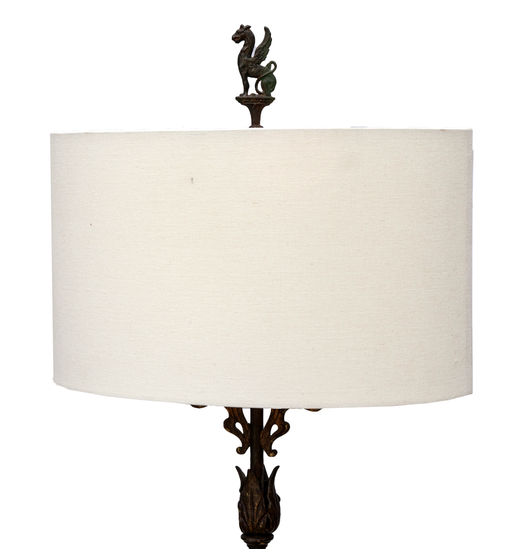Art Noveau Bronze & Iron Floor Lamp 5 Art Noveau Bronze & Iron Floor Lamp