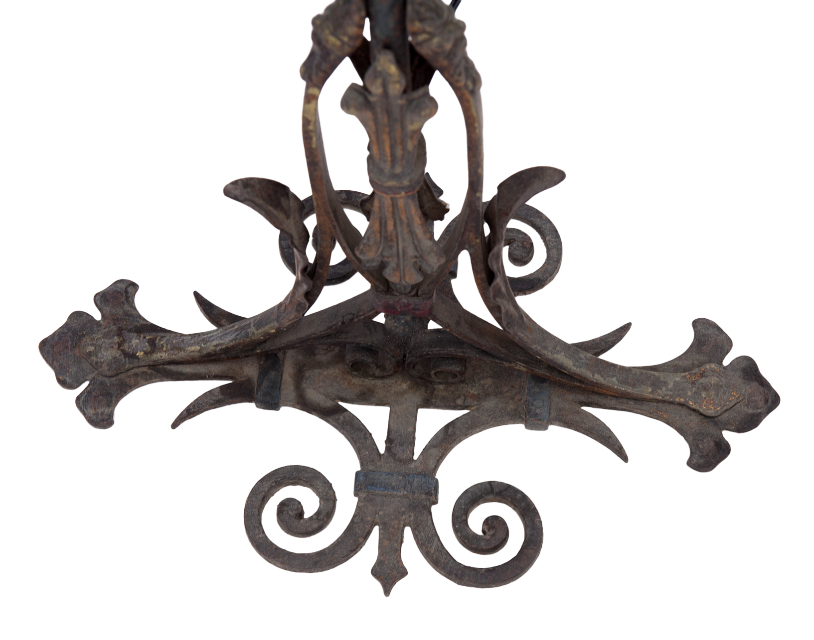 Art Noveau Bronze & Iron Floor Lamp 9 Art Noveau Bronze & Iron Floor Lamp