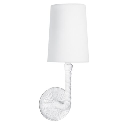 Boracay Wall Sconce, White Jute Rope 1 Boracay Wall Sconce, White Jute Rope
