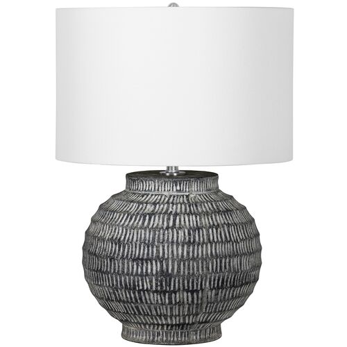 Adobe Ceramic Table Lamp, Brown