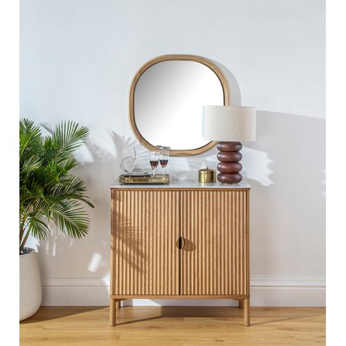 Elodie Reeded Marble Top Cabinet, Natural Ash 15 Elodie Reeded Marble Top Cabinet, Natural Ash