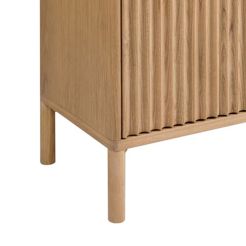 Elodie Reeded Marble Top Cabinet, Natural Ash 7 Elodie Reeded Marble Top Cabinet, Natural Ash
