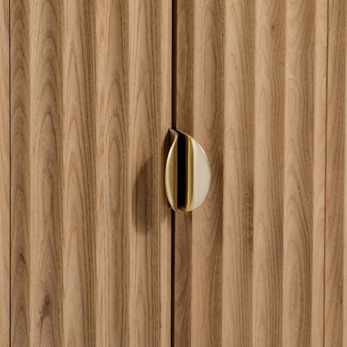 Elodie Reeded Marble Top Cabinet, Natural Ash 9 Elodie Reeded Marble Top Cabinet, Natural Ash
