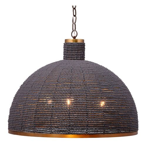 Big Sur Beaded Chandelier, Slate Blue 2 Big Sur Beaded Chandelier, Slate Blue