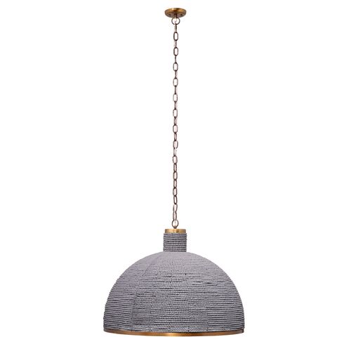 Big Sur Beaded Chandelier, Slate Blue 3 Big Sur Beaded Chandelier, Slate Blue