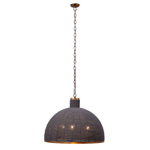 Big Sur Beaded Chandelier, Slate Blue 4 Big Sur Beaded Chandelier, Slate Blue