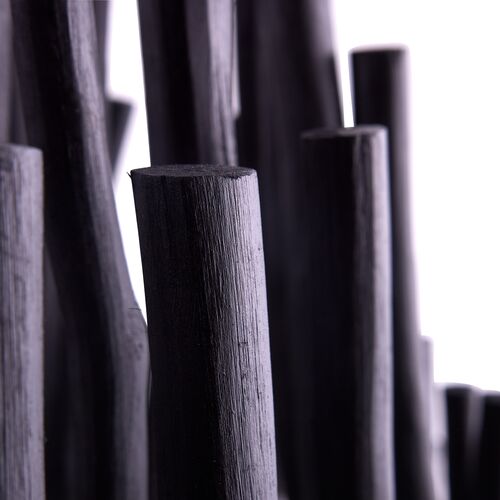 Tilda Large 6-Light Wooden Chandelier, Black 6 Tilda Large 6-Light Wooden Chandelier, Black