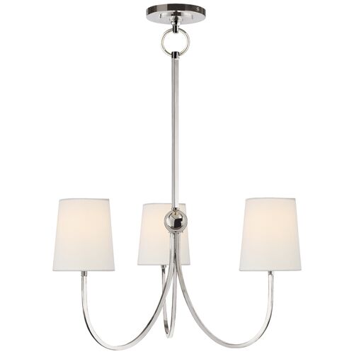 Reed Chandelier, Polished Nickel 1 Reed Chandelier, Polished Nickel