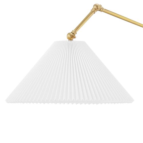 Dorset Floor Lamp, Rattan/Aged Brass 4 Dorset Floor Lamp, Rattan/Aged Brass