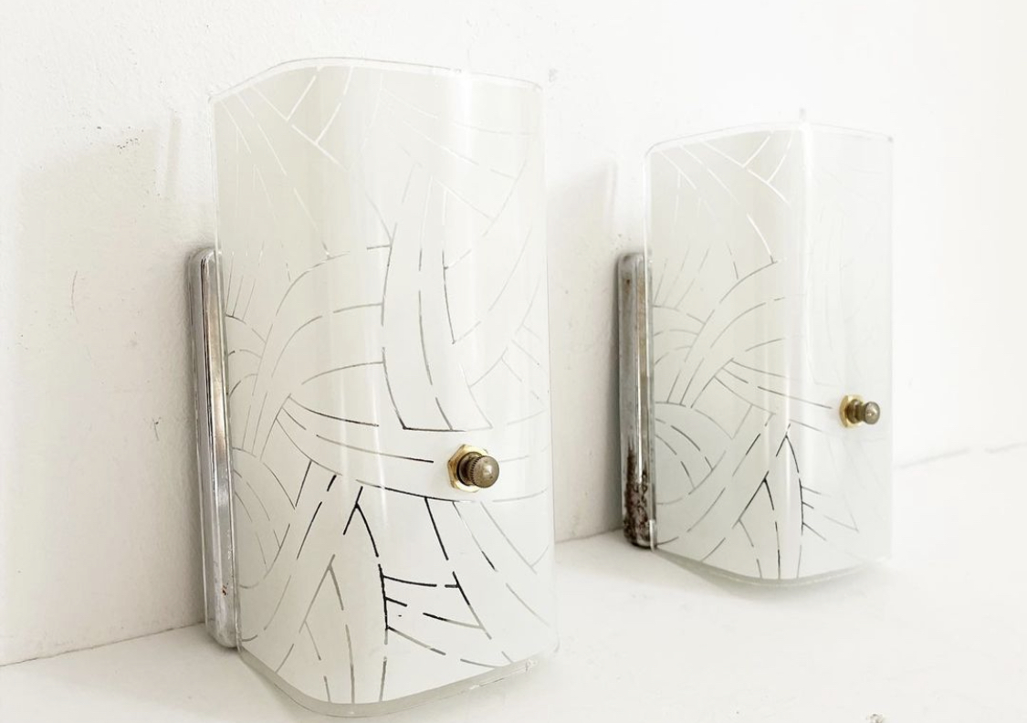 1960s Modern Sconces, Pair 7 1960s Modern Sconces, Pair