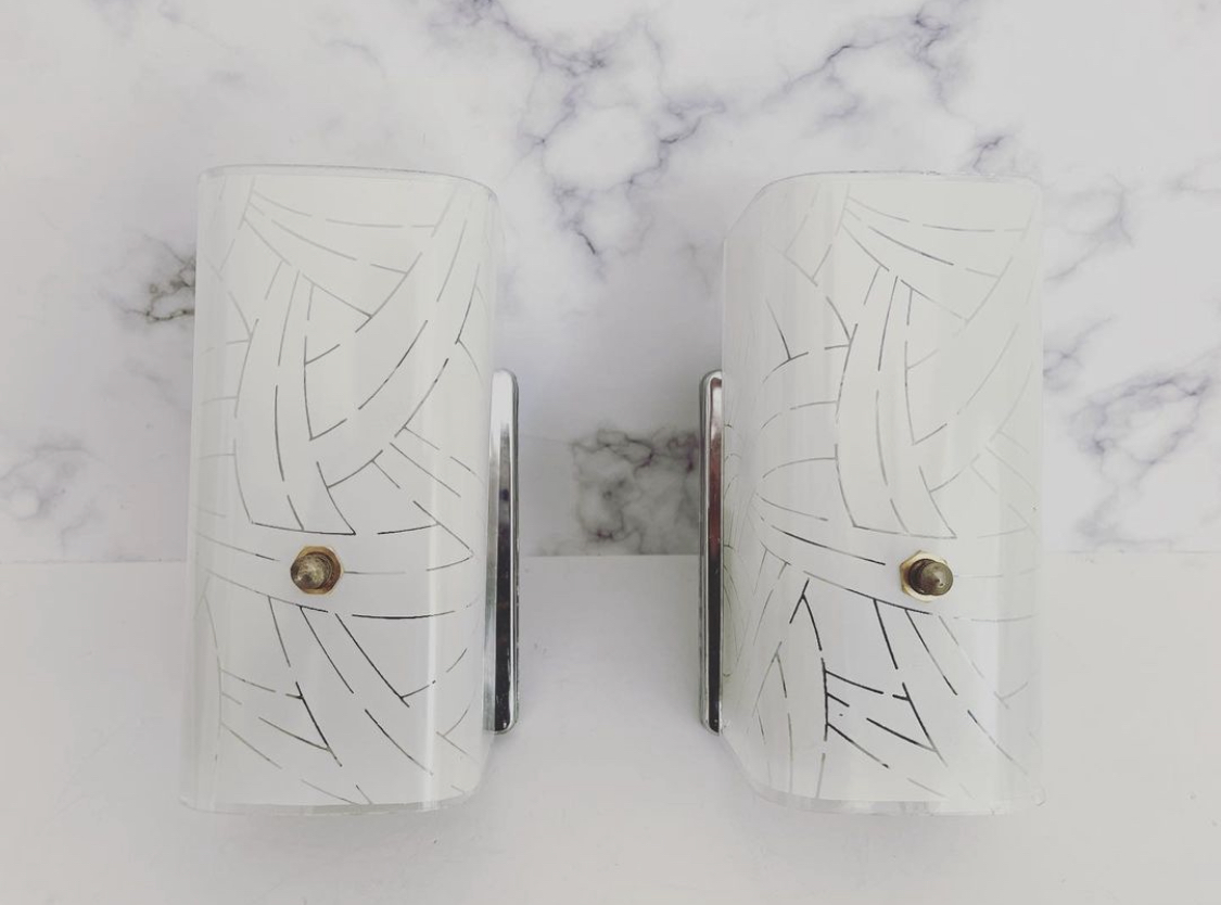 1960s Modern Sconces, Pair 8 1960s Modern Sconces, Pair