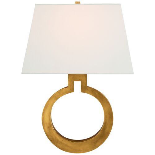 Ring Sconce, Antique Brass 1 Ring Sconce, Antique Brass