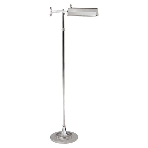 Dorchester Floor Lamp, Polished Nickel 1 Dorchester Floor Lamp, Polished Nickel