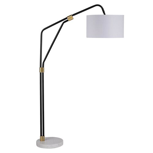 Myra Floor Lamp, Matte Black/White 1 Myra Floor Lamp, Matte Black/White