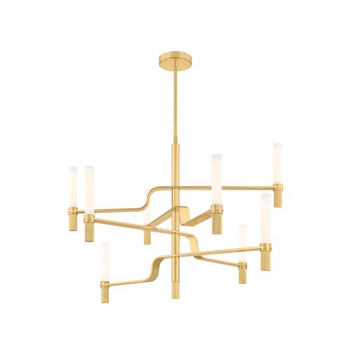 Liorah Chandelier, Aged Brass/Matte Cloud Glass 2 Liorah Chandelier, Aged Brass/Matte Cloud Glass
