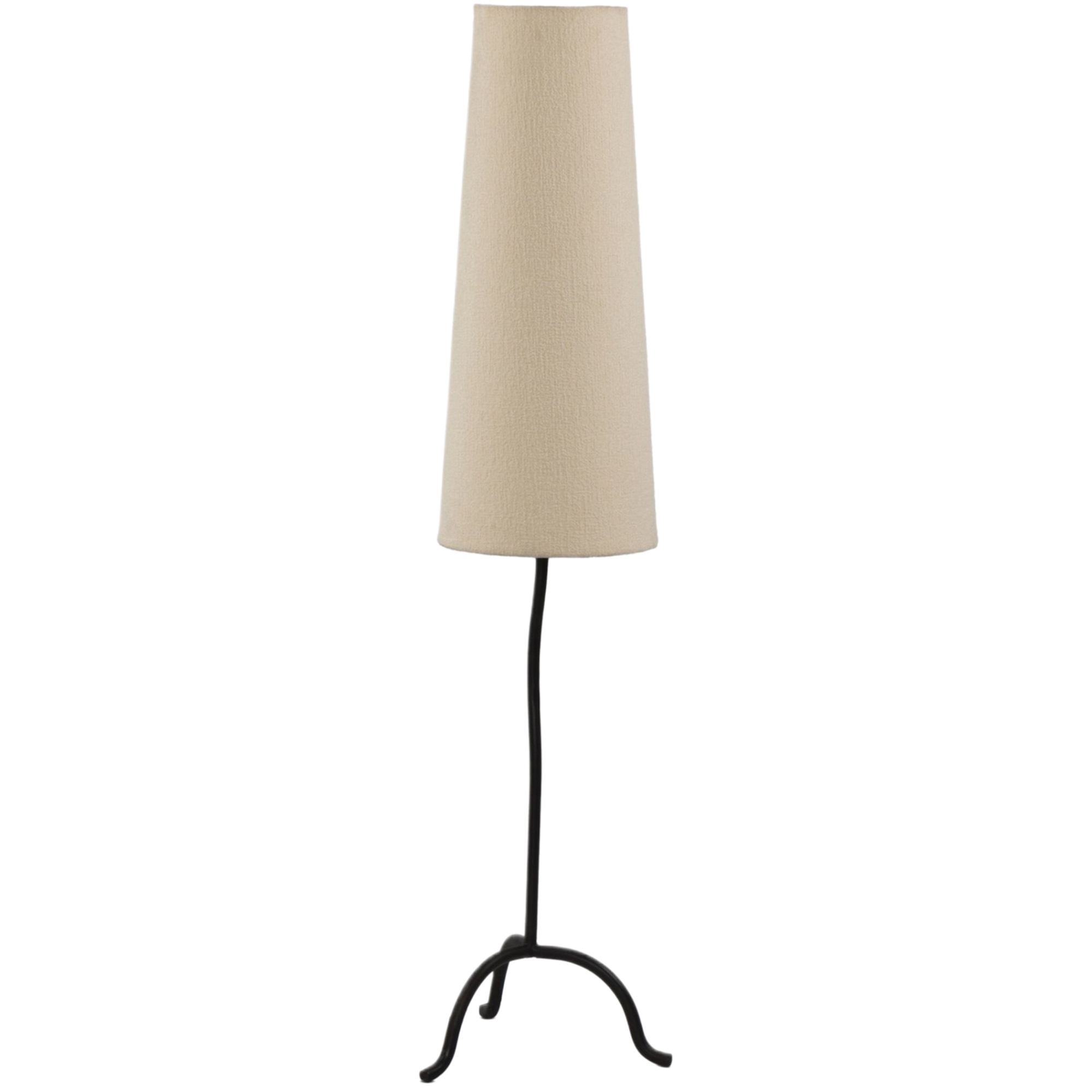 Fairwyn Floor Lamp, Natural Boucle/Black Wrought Iron 1 Fairwyn Floor Lamp, Natural Boucle/Black Wrought Iron