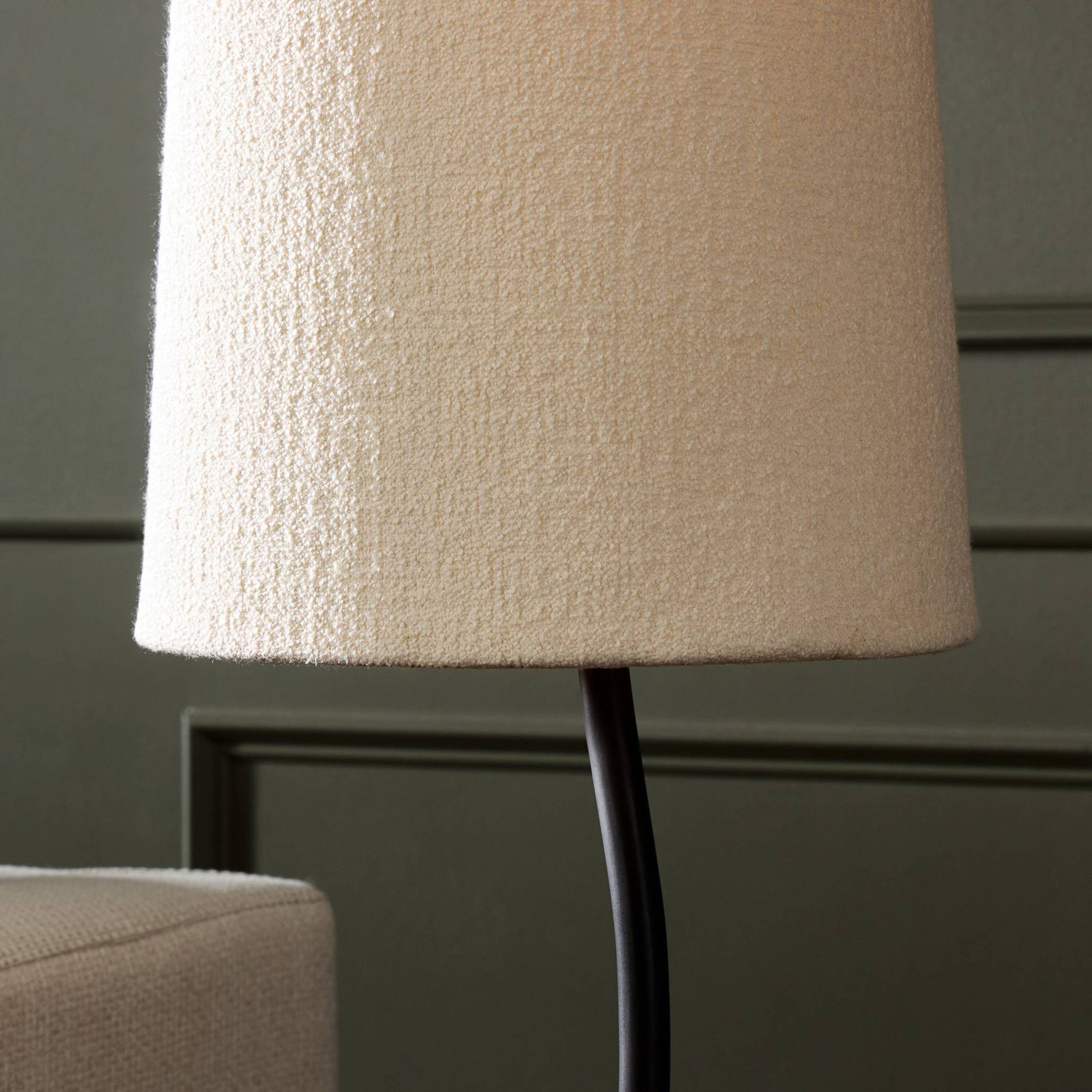 Fairwyn Floor Lamp, Natural Boucle/Black Wrought Iron 10 Fairwyn Floor Lamp, Natural Boucle/Black Wrought Iron