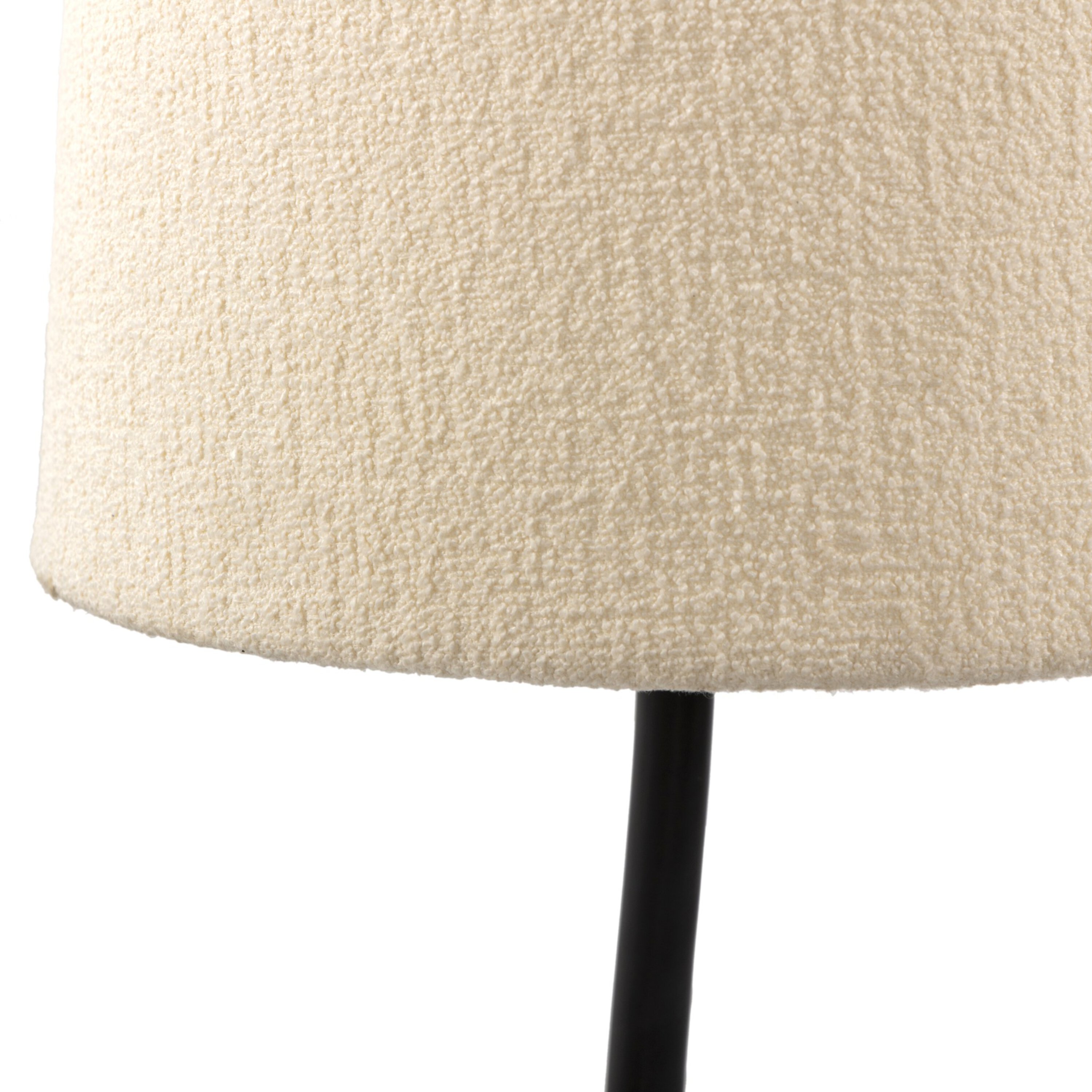 Fairwyn Floor Lamp, Natural Boucle/Black Wrought Iron 4 Fairwyn Floor Lamp, Natural Boucle/Black Wrought Iron