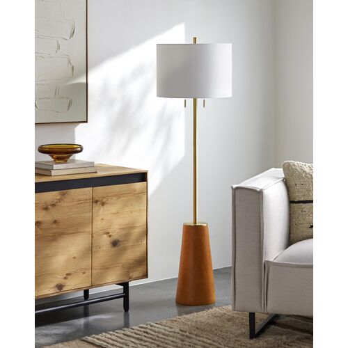 Inara Floor Lamp, Brown/Brass 2 Inara Floor Lamp, Brown/Brass