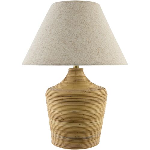 Naida Rattan Table Lamp, Beige/Natural 1 Naida Rattan Table Lamp, Beige/Natural