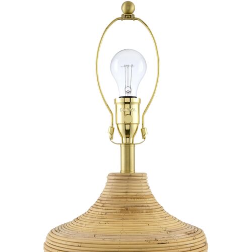 Naida Rattan Table Lamp, Beige/Natural 2 Naida Rattan Table Lamp, Beige/Natural