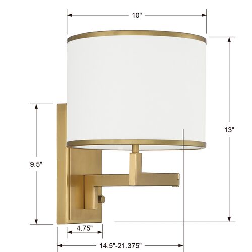 Madison Wall Mount, Bronze/Gold 7 Madison Wall Mount, Bronze/Gold