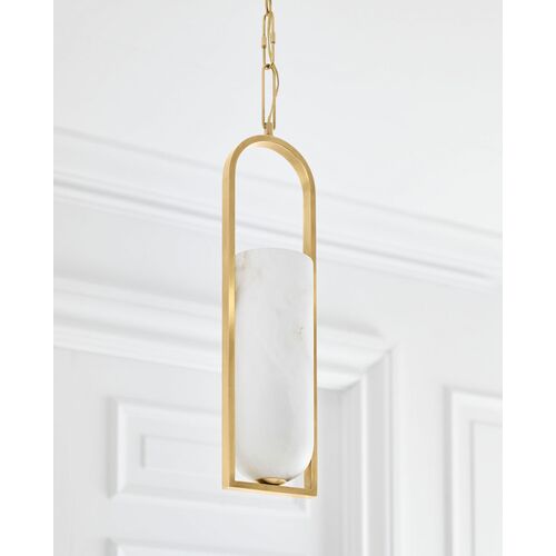 Melange Alabaster Small Elongated Pendant 2 Melange Alabaster Small Elongated Pendant