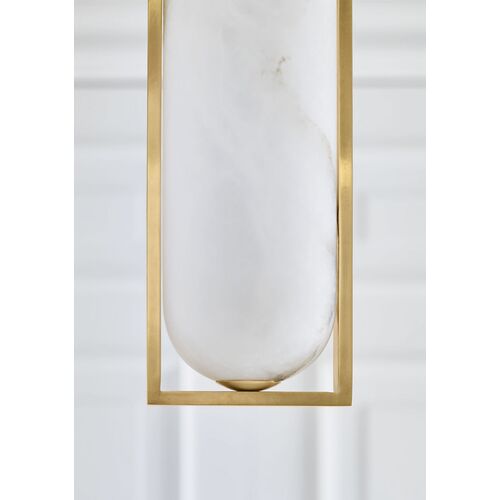 Melange Alabaster Small Elongated Pendant 5 Melange Alabaster Small Elongated Pendant