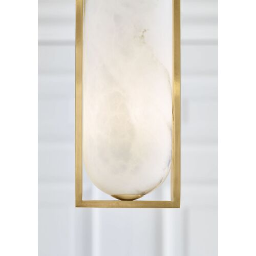 Melange Alabaster Small Elongated Pendant 6 Melange Alabaster Small Elongated Pendant