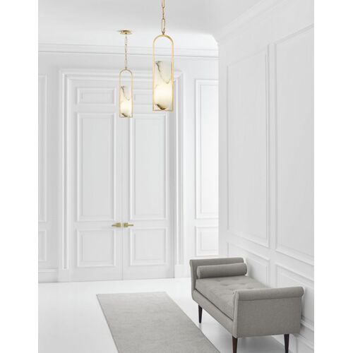 Melange Alabaster Small Elongated Pendant 7 Melange Alabaster Small Elongated Pendant