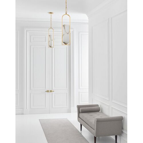 Melange Alabaster Small Elongated Pendant 8 Melange Alabaster Small Elongated Pendant