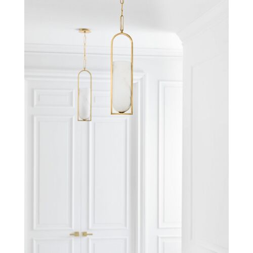 Melange Alabaster Small Elongated Pendant 9 Melange Alabaster Small Elongated Pendant