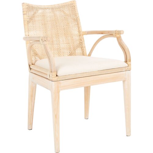 Maria Rattan Armchair, Natural Whitewash 1 Maria Rattan Armchair, Natural Whitewash
