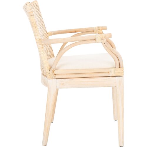 Maria Rattan Armchair, Natural Whitewash 4 Maria Rattan Armchair, Natural Whitewash