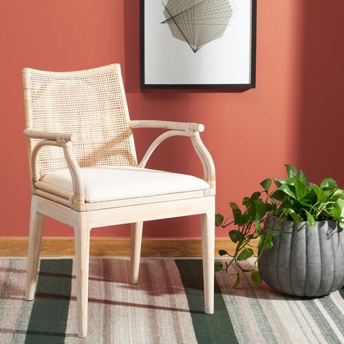 Maria Rattan Armchair, Natural Whitewash 9 Maria Rattan Armchair, Natural Whitewash