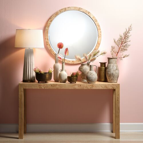 Chandler Round Burl Wall Mirror 2 Chandler Round Burl Wall Mirror