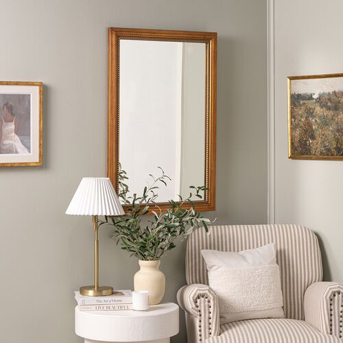 Rosemary Rectangular Wall Mirror, Antique Gold 2 Rosemary Rectangular Wall Mirror, Antique Gold