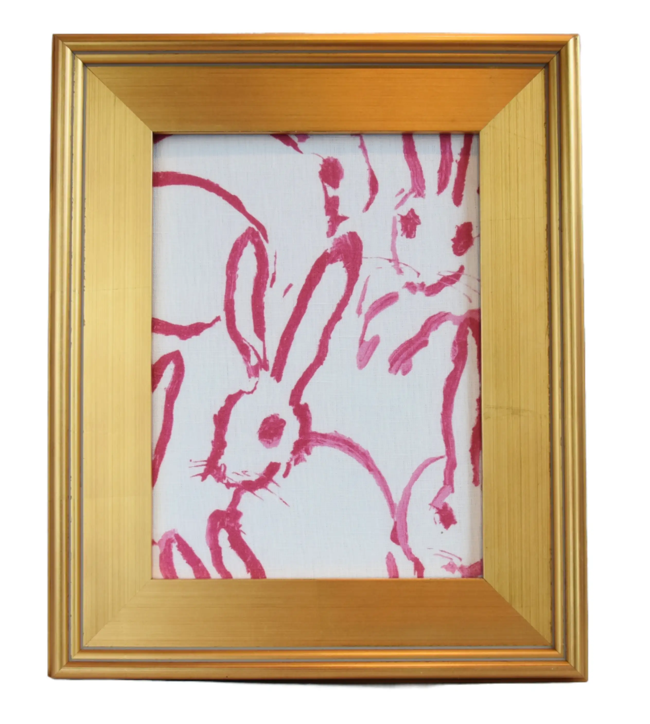 Framed Hunt Slonem's Bunny Hutch Fabric
