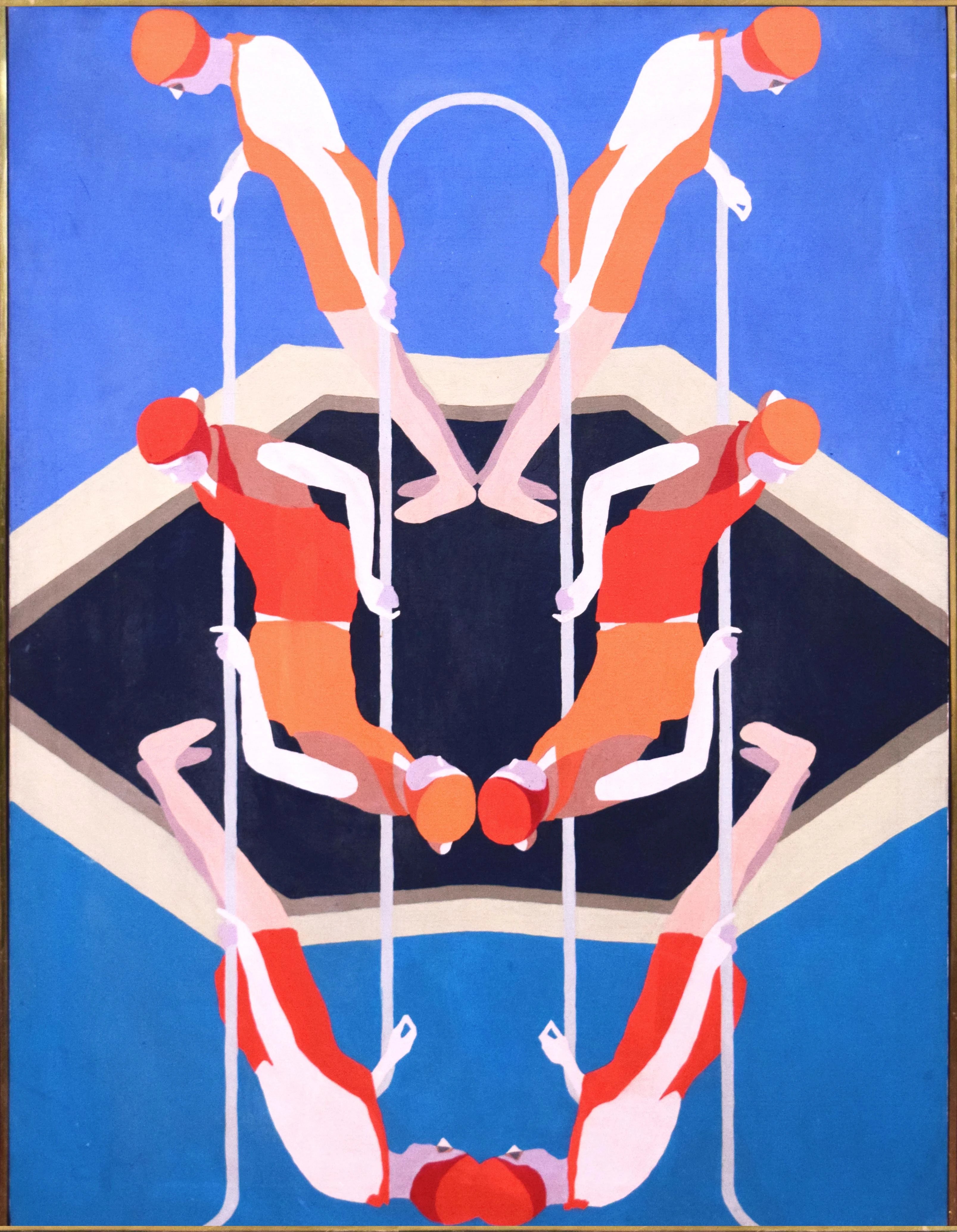 Moderinst Painting of Swimmers 1969 1 Moderinst Painting of Swimmers 1969